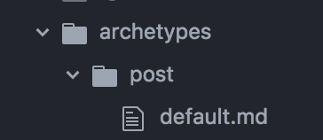 Archetypes -> post -> default